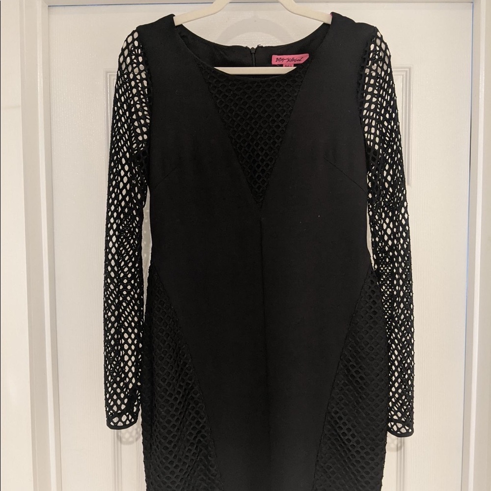 EUC! Betsy Johnson Mesh Bodycon Dress, Size 6